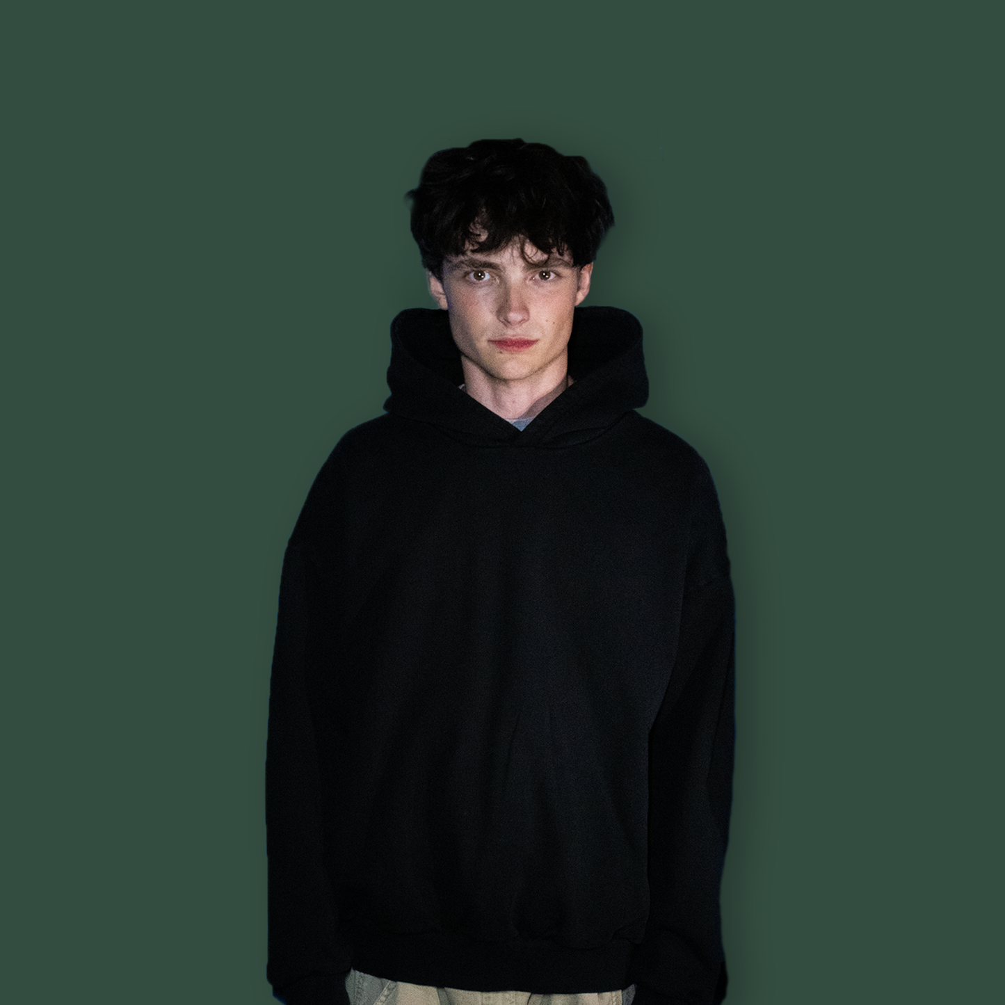 UNISEX COTTON BLACKOUT HOODIE 550GSM